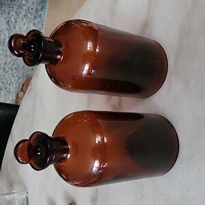 Brown Glass Pharmacy Apothecary Jar